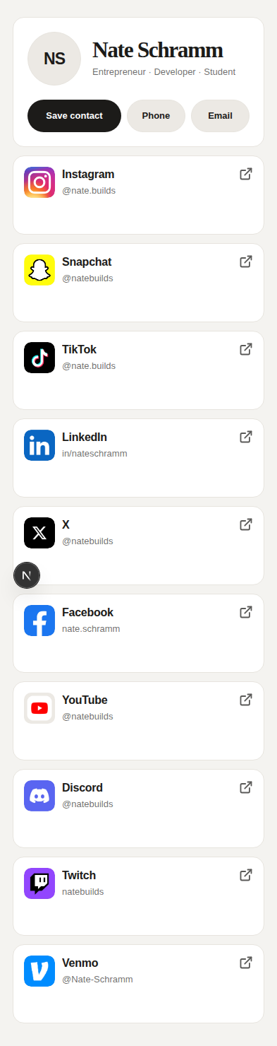 Public profile v2 — mobile single column