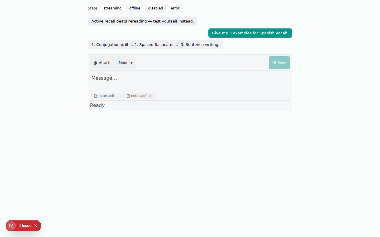 State: Attachment selected
