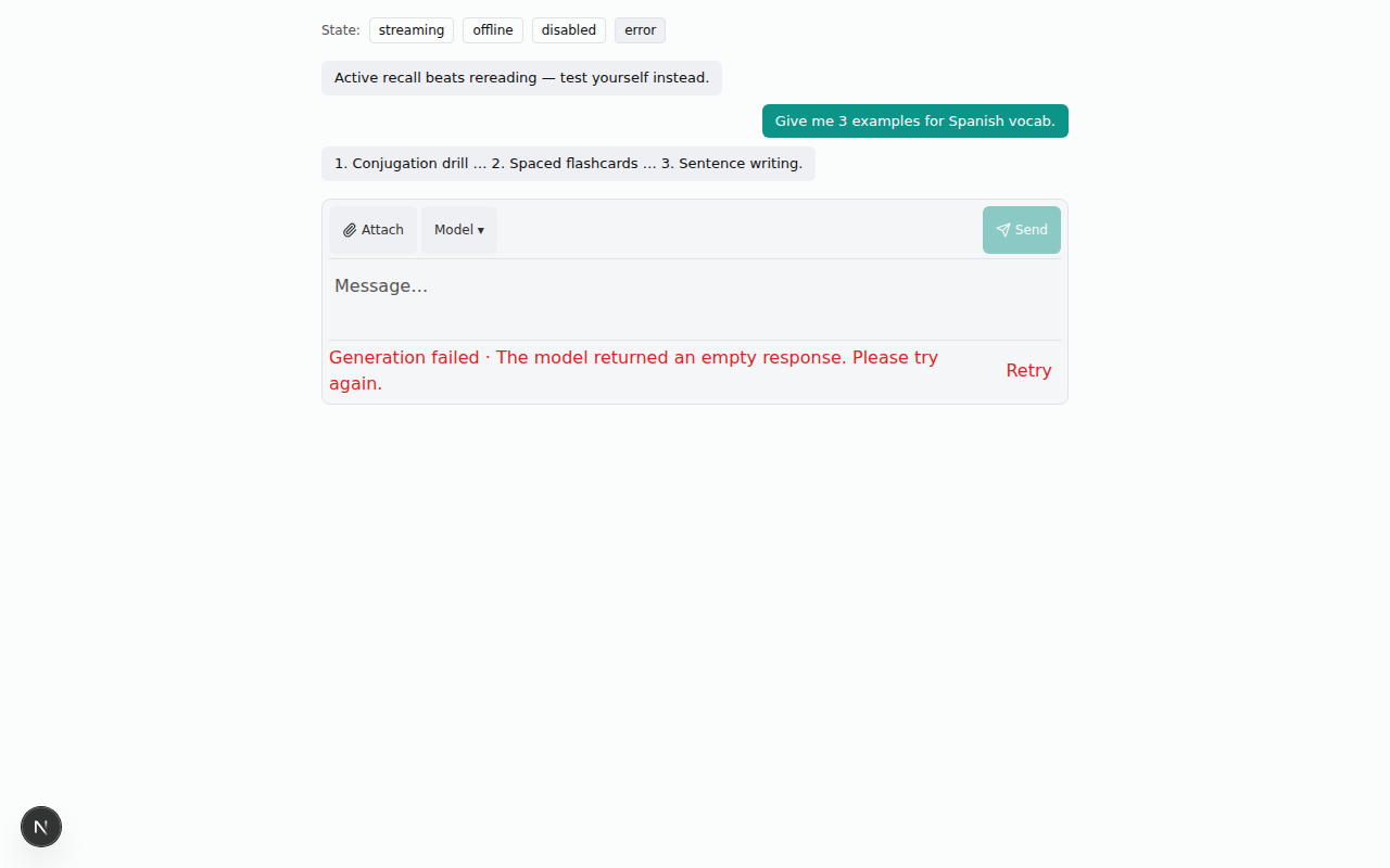 State: Generic failure (with Retry)