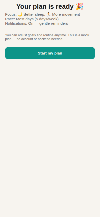Screen 5 · Plan summary (loading)