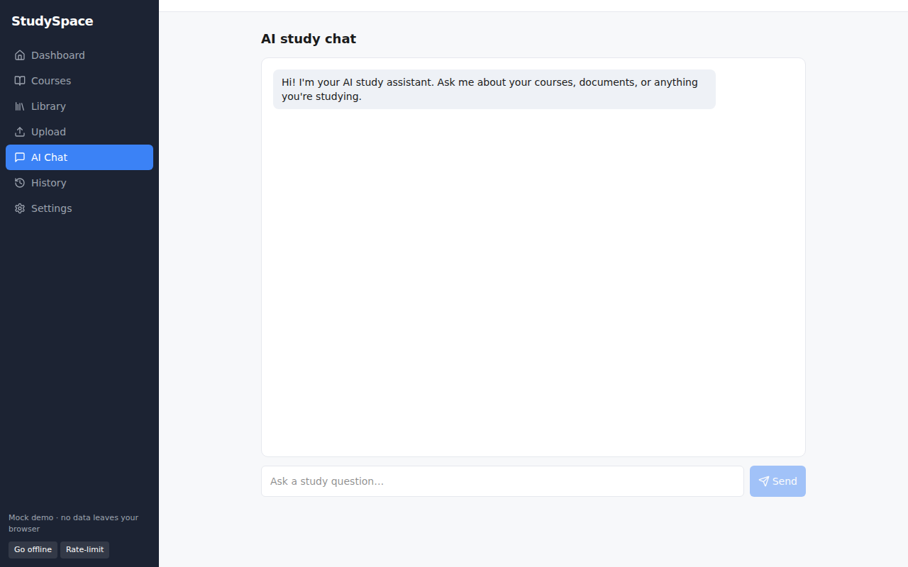 Chat · empty state
